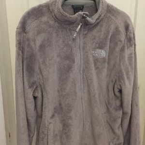 Plush Grey North Face Coat
